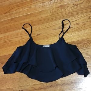 Show Me Your MuMu cropped tank. Black large